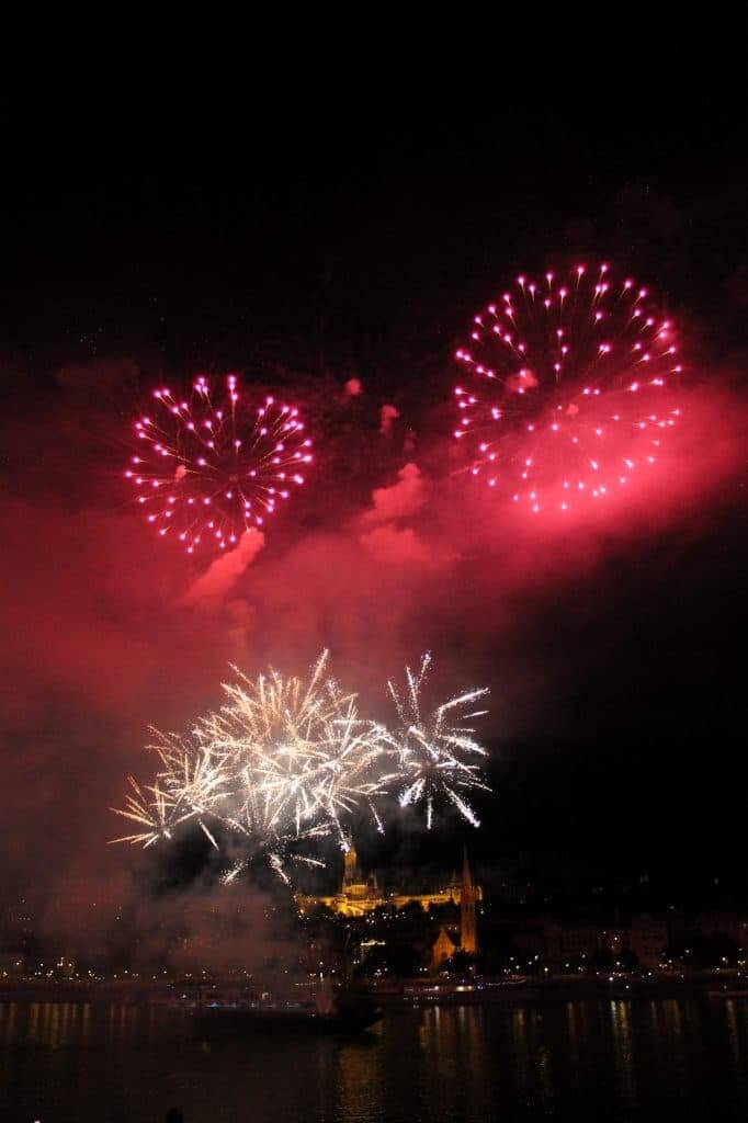 Fête nationale, feu d'artifice du 20 août à Budapest