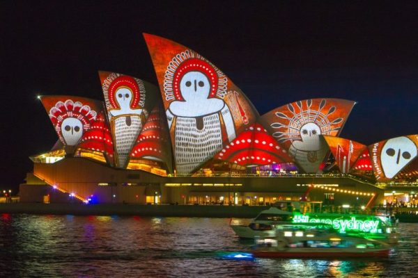 Opéra de Sydney projection aborigène Opéra de sydney Projection aborigène Art en Australie