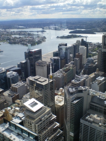 Vue de la Sydney Tower baie Vue de la baie depuis la Sydney Tower en Australie