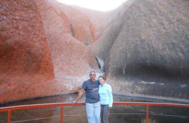 cavité d'eau à Ayers Rock en Australie