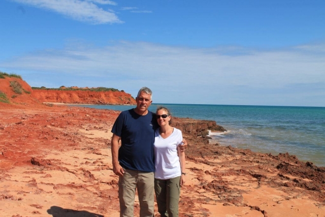 Eric et Sandrine dans François Perron Park Eric et Sandrine dans François Perron Park en Australie