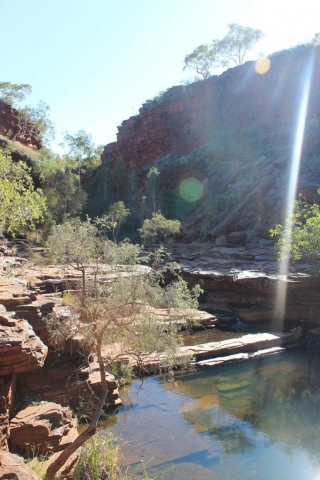 Hancock Gorge dans le parc Karijini Hancock Gorge dans le parc Karijini en Australie