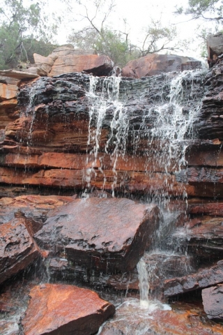 Marche autour de Z-Bend Marche autour de Z-Bend dans le parc national de Kalbarri