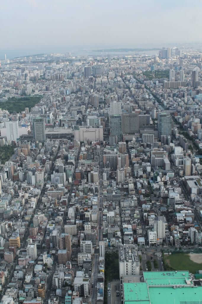 Impressionante vue depuis la Skytree Tower à Tokyo