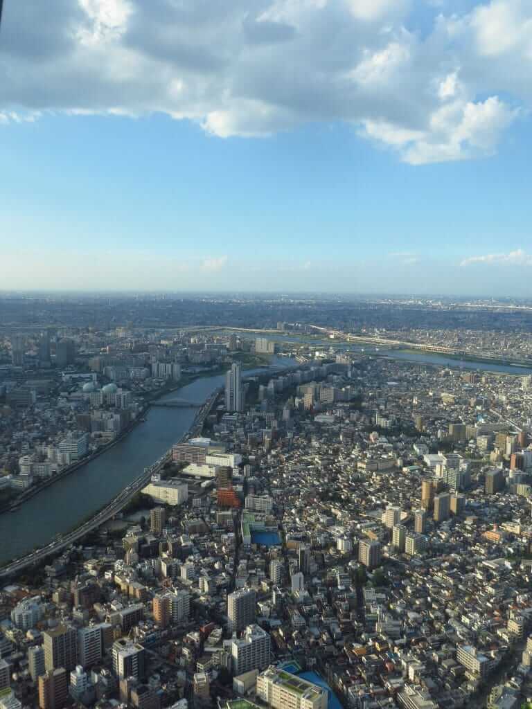 La Sumida depuis la Skytree Tower à Tokyo