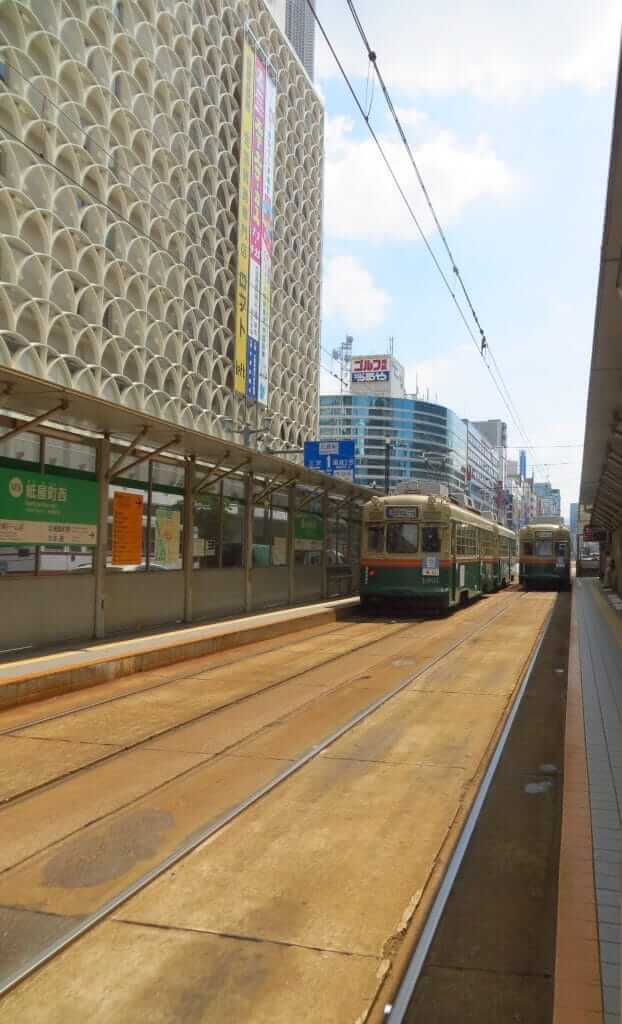 Tram pour arriver au parc de la Paix