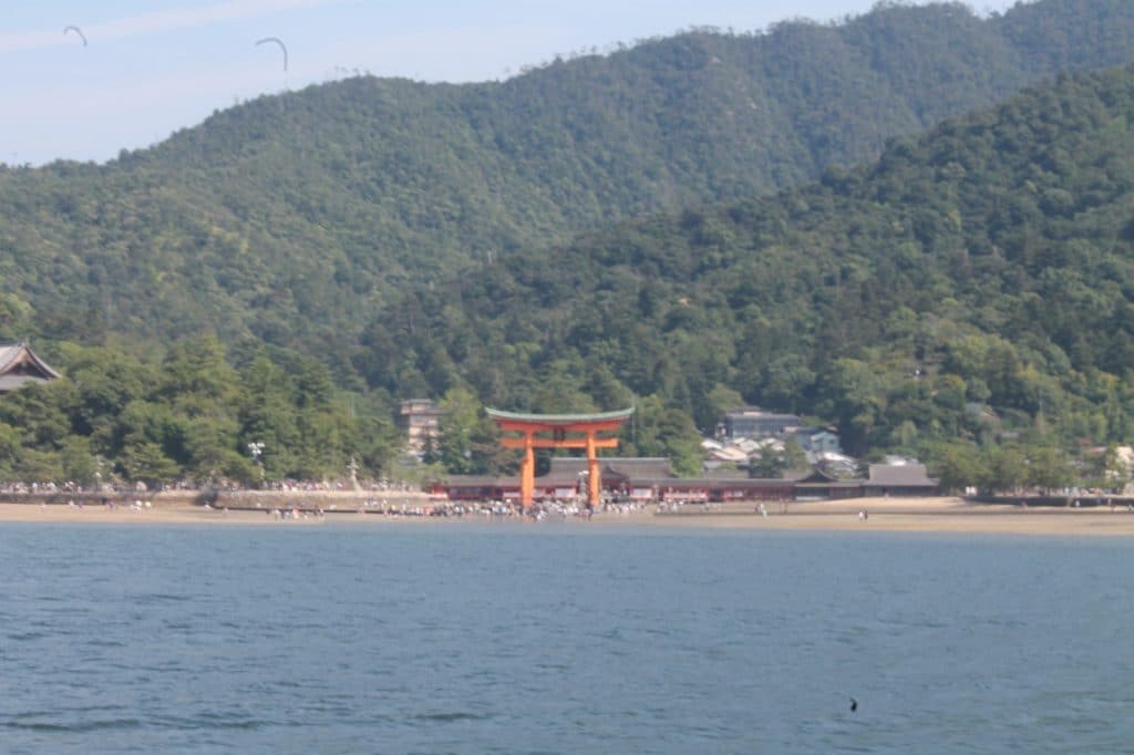 En arrivant sur l'île de Miyajima