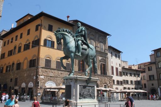 Sur le piazza della Signoria à Florence