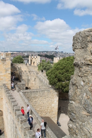 Les remparts du château St Georges à Lisbonne