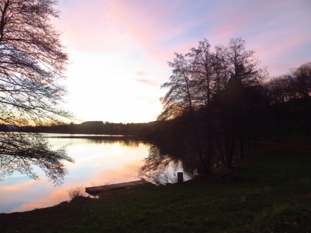 Palette de couleur sur le lac des sapins