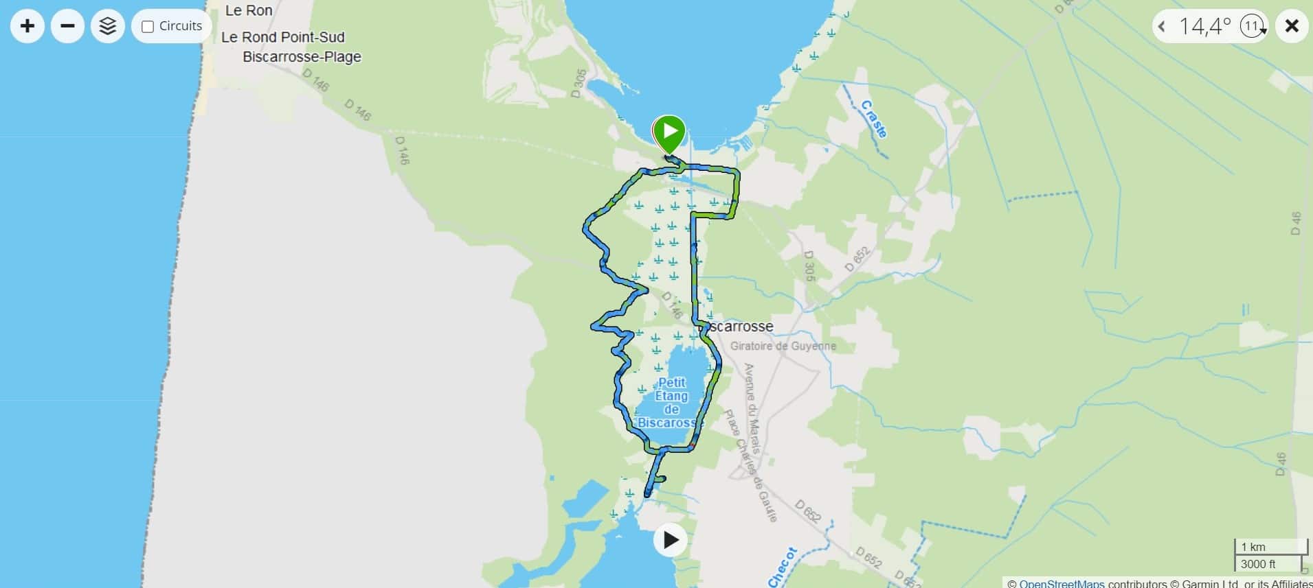 Carte Circuit de Navarrosse