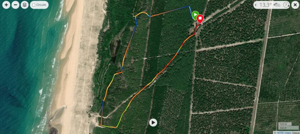 Sentier de la Mallouèyre Tracé