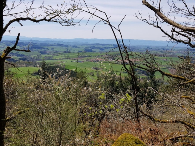 Vue sur la campagne avoisinante Randonnée à Ronno Chemin 1