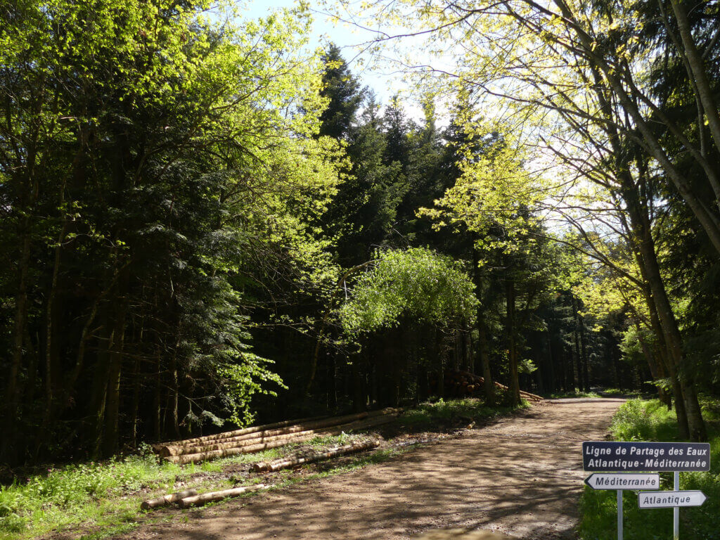 La ligne de partage des eaux à Ronno