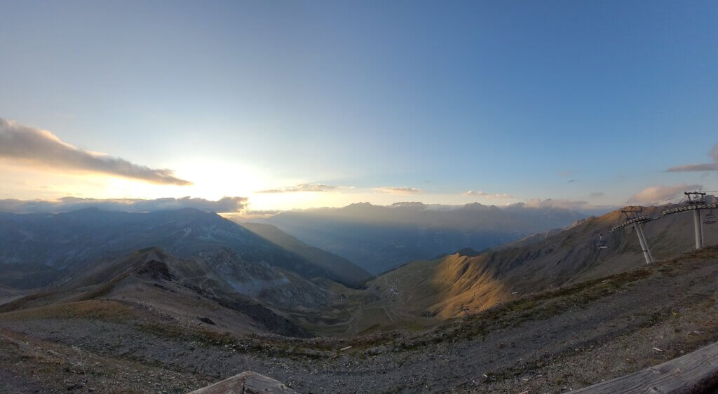 Coucher de soleil sur Arrondaz