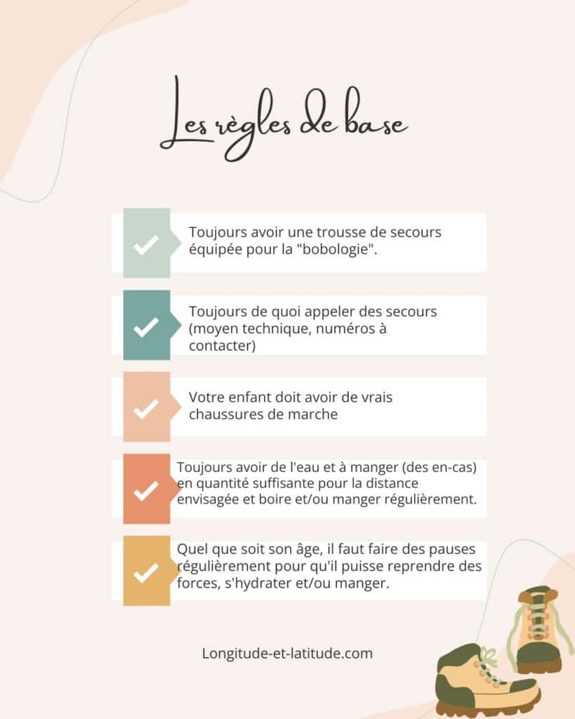 Les règles de base randonner avec des enfants