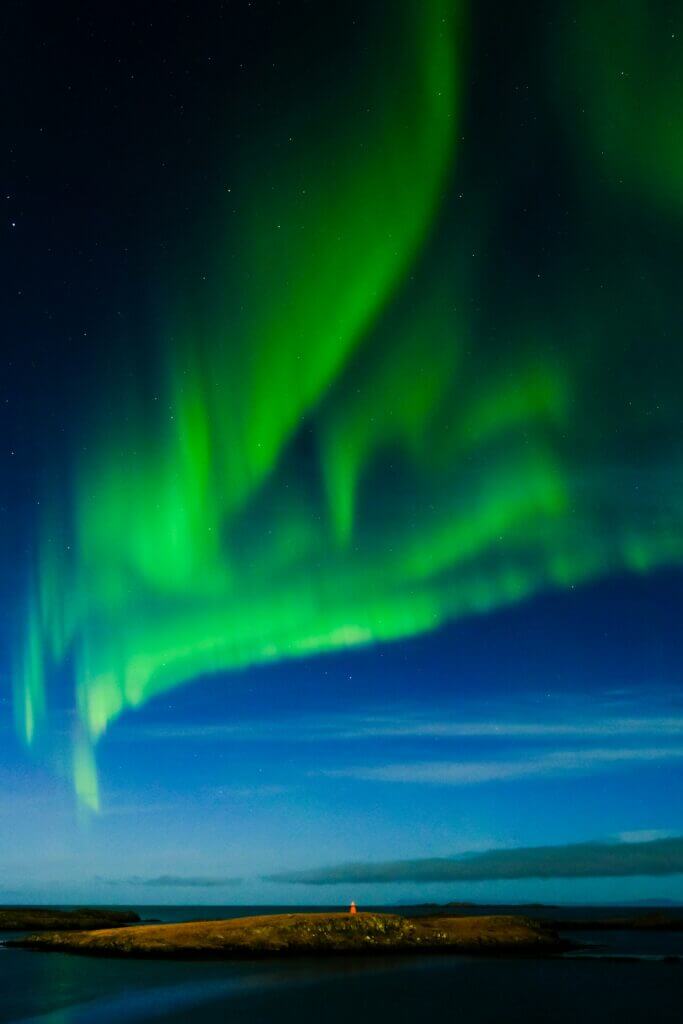 aurore boréale en Islande par Andres
