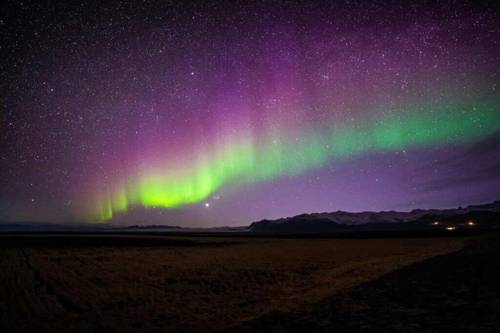 aurore boréale en Islande