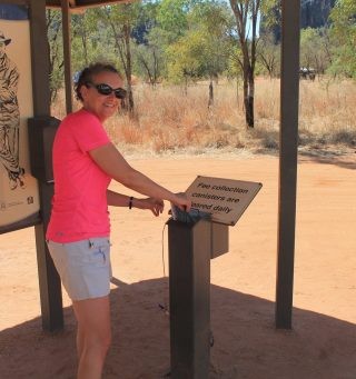 A l'entrée du Windjana Gorge camping en Australie