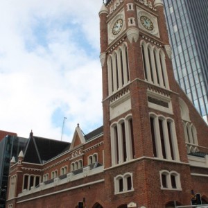 Dans les rues piétonnes de Perth en Australie