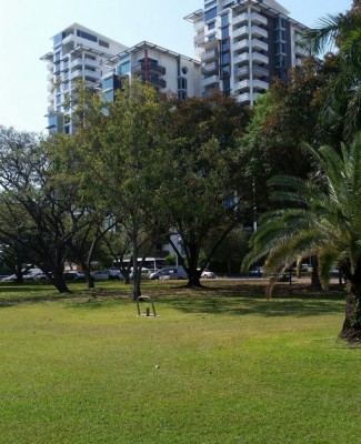 Le centre de Darwin vu de l'esplanade en Australie
