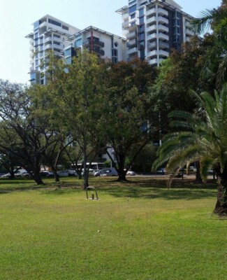 Le centre de Darwin vu de l'esplanade en Australie