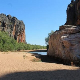 Lit de la rivière Windjana en Australie