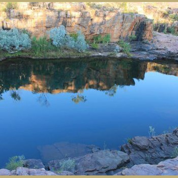 Miroir d'eau à Manning gorge en Australie