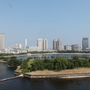 Odaiba depuis le rainbow bridge