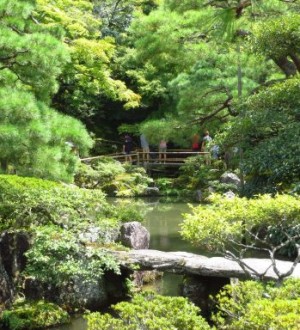 Temple Ginkaku-ji ou Pavillon d'argent à Kyoto jardin