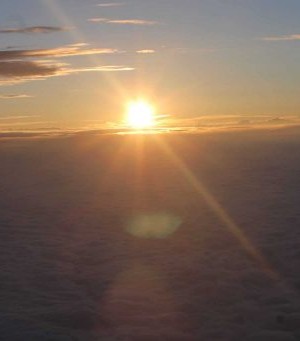 soleil levant au mont Fuji