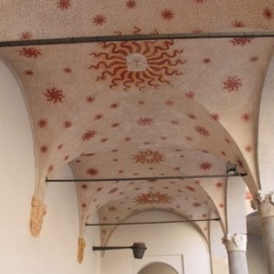 Beauté des plafonds au château Sforza à Milan