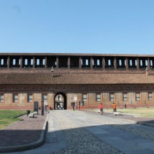 Cour intérieur Château Sforza à Milan