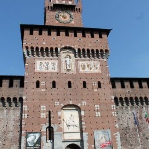 Entrée du château Sforza à Milan