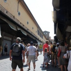 Sur le ponte Vecchio à Florence